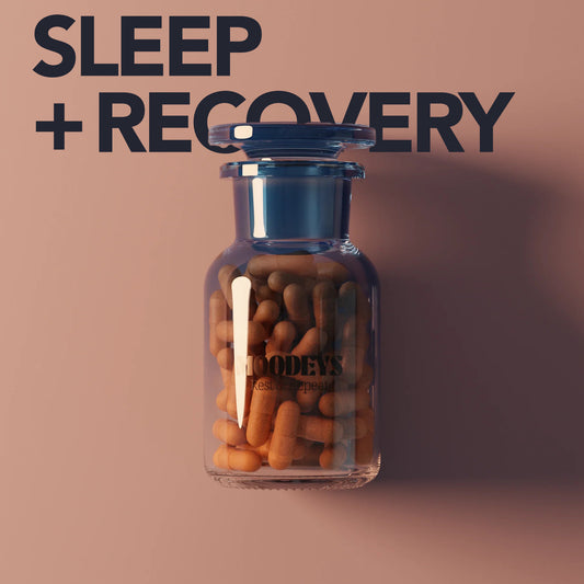 Rest and repeat - recovery and sleep supplement bottle